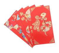 18 Pcs Enveloppes Rouges Chinoises Serpent 2025 en Papier, Grosse | Finition Raffinée, Design Unique, pour Célébrations et Visites Chez Proches, Couleur Rouge