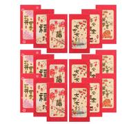 18 Pcs Enveloppes Rouges Hong Bao en Papier, Forme Unique