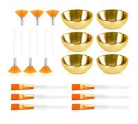 18 Pcs Esthéticienne Cosmetic Brush Face Brushes 6 Brosses Plates Pour La Crème De Boue Face Nettoyant ACCESSOIRES PORTABLES PORTABLES DE SALAGE PORTABLE