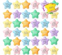 18 PCS Étoile Balles Anti-Stress, 5CM Balle Anti-Stress Motivationnelles Balle Anti-Stress,Pétrissage Stress Relief Emotional Squeeze Ball,Mini Balles Anti-Stress Jouets pour Adultes 8 Styles