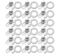 18 Pcs Fermoir à Bouton-pression Rotatif en Acier Inoxydable