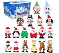 18 Pcs Jouet Decoration Noel Interieur Sapin Deco Noël Christmas Decorations Vitrine Cadeau pour Les Enfants Jouet D'horlogerie Decor Personnage Tree Deco A Suspendre Cerf Kit Decoration Noel Enfant