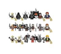 18 pcs Lord of the Rings Medieval Knight Minifigures Toy Sets Antique Military Armor Orcher Soldiers Building Blocks [FW]