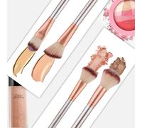 18 Pcs Pinceaux De Maquillage Professionnels, Make Up Pinceaux Set, Pinceau Maquillage Pour Fond De Teint, Anti-Cernes, Palette, Poudre, Rouge, Avec Rangement En Cuir