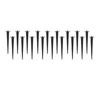18 pcs Piquet de Sol pour Lampe Solaire 160mm, Plastique Noir stable | Filetage 5mm, Remplacement sans Outil, pour Luminaires Extérieurs, Allées de Jardin, Façade