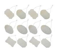 18 Pcs Plaque Suspendue Rectangulaire en Bois Inachevé