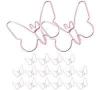 18 Pcs Trombones Créatifs Roses en Fer, Clips Décoratifs | Forme Originale, Faciles à Pincer, Ne Se Déforment Pas, pour Cartes, Carnets et Souvenirs