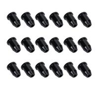 18 Pcs Viroles de Corps de Guitare Électrique Noires en Fer | Ancrage Stable des Cordes, Remplacement Facile, Surface Lisse Électroplaquée, pour Réparation et Entretien