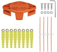 18 PCS WA0010 WA0004 WA0004.1 Dual Blade Trimmer Blades Compatible with Worx WG163E,WG157E.9,WG160,WG165,WG730E,WG150 with Extra Strong Refill Wire