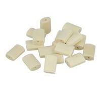 18 perles en bois cylindres plats 15 x 10 mm - Artemio Beige G