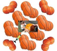 18 Petites Orange Ballon Basket, Mini Ballon de Basket avec Pompe, Balle Rebondissantes Enfant Gonflable, pour Panier de Basket Enfant Intérieur et Extérieur-14CM,Pool Beach Party fournitures