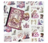 18 Pièce Stickers Scrapbook Stickers Book Kit pour Journaling | Conte de fées Décoratifs Autocollant pour Journaling Accessoires,Album,Cahier,Scrapbooking