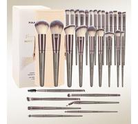 18 pièces/20 pièces/30 pièces Ensemble de pinceaux de maquillage professionnels Edel-Fein doux avec tube de rangement, kit de pinceaux de maquillage de voyage portable pour le fard à joues, le fond de