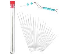 18 Pièces Aiguilles à Perles,6 Différentes Tailles Aiguille Perle Aiguille à Perler de Grands Yeux Aiguille à Perler pour Artisanat et Fabrication de Bijoux