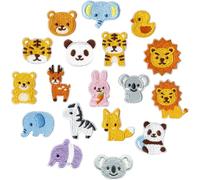 18 Pièces Animaux Patch Thermocollant, Broderie Ecusson Thermocollant Enfant,Ecusson a Coudre Brodés, Patch Thermocollant Vêtements Décoration, Patchs pour Sac à Dos, Chapeaux et Denim