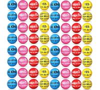18 Pièces Balles Anti-Stress Balles de Motivation Drôle de 5.3cm | Balle de Décompression Mini Balles en Mousse Boules de Soulagement d'Anxiété pour Adultes Enfants
