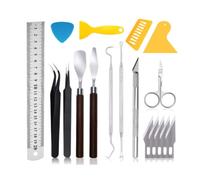 18 Pièces Cricut Ensemble D'outils Maison École Scrapbooking Artisanat Fournitures De Base Bricolage Artisanat En Acier Inoxydable + Trousse À Outils En Plastique