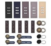 18 pièces d'extensions de ceinture de pantalon - rallonges de boutons réglables, rallonges de ceinture élastique, tendeurs de boutons de ceinture de pantalon, rallonges de boutons de pantalon