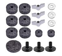 18 pièces/ensemble tampon en feutre à tambour anti-rayures protection bassin tampon en feutre compact pièces de rechange support d'instrument noir pour feutres et manchons rondelle support pièces de