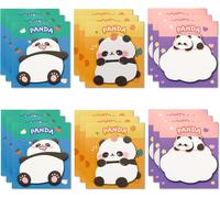 18 Pièces Feuillets Autocollants Panda 540 Pages,Papeterie Kawaii Fourniture Fille Notes Sticky,Cadeau Rigolo Notes Adhésives En Forme De Panda,Marque-Pages Adhésifs Fantaisie Pour Mémos