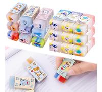 18 Pièces Ggomme Enfant Couleurs Vives Design Adorable Gomme