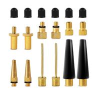 18 Pièces Kit Adaptateurs De Valve Accessoires pour Pompe À Air - pour Valve Presta, Dunlop, Schrader/Auto De Vélo - Aiguilles De Gonflage De Ballon - Embouts pour Ballons - par Mobi Lock