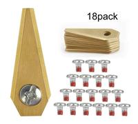 18 Pièces Lame Robot Tondeuse+ 18pcs Vis, Lames de Rechange en Acier Inoxydable avec Vis et Boîte pour Bosch Indego Robot Tondeuse (Or)