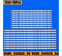 18 pièces LED barre V5DR_550SCA 550SCB_R0 pour Samsung UN55JS7200 UE55JU6800K UE55JU6870U UE55JU6800 UE55JU6872U UN55JS700DF 55JU6800 ""Nipseyteko®