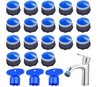 18 Pièces Mousseur Robinet Aérateur Avec 3 Clés,Robuste Economiseur d'Eau Pour Robinet,Filtre Robinets Cuisine,Durable Aérateur Robinet18.5 Mm Mousseur Robinets Cuisine Adaptateur Robinetcuisin