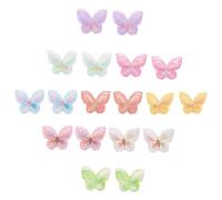 18 Pièces Patch de Broderie Couture Papillon Patches Double Couche 3D Papillon Organza Patch écussons brodés en dentelle pour DIY Réparer et Décorer Les Vêtements Sacs