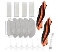 18 Pièces pour Xiaomi Robot Vacuum Mop 2S/Mop P/Mop Pro/S12/T12 B106GL Kit D'accessoires Rechange Aspirateur Robot avec 2 Brosses Principales, 5 Vadrouille,6 Brosses Latérales, 4 Filtres