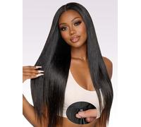 18 Pouces 200% Densité 9X6 Straight Perruque Cheveux Humain Sans Colle With Drawstring Glueless Lace Wig human Hair Pré-pincé pré-coupé For Women Perruque femme naturelle Real Human Hair Wig(46cm)