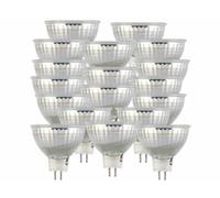 18 spots LED GU5.3 - 6 W - 500 lm - Blanc chaud Luminea