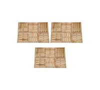 Vidaxl Dalles De Terrasse 18 Pcs 50x50 Cm Bois Marron
