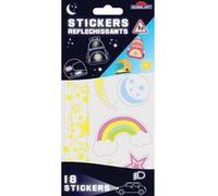 18 stickers rétro-réfléchissants - Étoiles - Résistants et imperméables - Global Gift Multicolore G