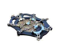 18 Teeth Ice Gripper Spike for Shoes Anti-Slip Anti-Skid Non-Slip Shoe Covers Snow Ice Crampons Cleats Grips Climbing Shoe Boots(Black Size 44-47)