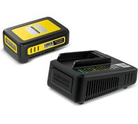 18 V Set Battery Power 18/25,Batterie 18 V/2,5 Ah Et Chargeur Rapide,Batterie Lithium-Ion,Temps De Charge : 100 % En Moins D'1H30,Pour Tous Les Outils De La Plateforme D'Alimentation 18 V