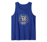 18 Years of Shining Bright Cadeau d'anniversaire Débardeur, Homme, Bleu Royal, S