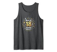 18 Years of Shining Bright Cadeau d'anniversaire Débardeur, Homme, Chiné Foncé, M