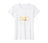 18 Years of Shining Bright Cadeau d'anniversaire T-Shirt, Femme, Blanc, L