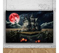 (180*120cm (6*4ft), 11) Halloween Ghost Horror Castle Pumpkins Backdrop Banner Photo Background Party