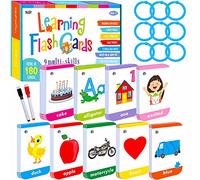 180 Cartes mémoire d'apprentissage pour Tout-Petits, Outil éducatif pour Enfants d'âge préscolaire 11,4 x 7,6 cm