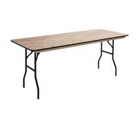 180 cm Table pliante en bois Marron - Oviala REKKEM