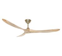 Ø 180 cm Ventilateur plafond Bois & Laiton Éco Genuino Ventilateur Télécommande