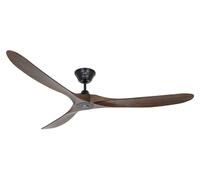 Ø 180 cm Ventilateur plafond Noyer & Noir Éco Genuino Ventilateur Télécommande