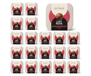 180 Coffee Balls Espresso Supremo - Boules de café haut de gamme 100% compostables - Spécialement conçues pour l'utilisation de la machine à café CoffeeB by Café Royal