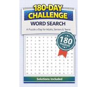 180-day Challenge Word Search Puzzle Book 2026: Word Searches Easy to Read Print | 180 Puzzles | 1600+ Words | 6 x 9 inches, 361 pages | One Puzzle a ... Games for Travel, Holidays, and Quiet Time