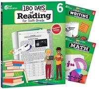 180 Days of Reading, Writing and Math for Sixth Grade: Practice, Assess, Diagnosis