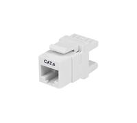 StarTech.com 180 Degree Cat 6 Keystone Jack - RJ45 Ethernet Cat6 Wall Jack White - 110 Type - Keystone Jack 180 Degree 110 UTP (C6KEY110SWH) - Jack avec fonction de correction keystone - CAT 6 -...