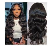 180 densité 20-32 pouces 13x6 Transparent HD dentelle frontale vague de corps perruques cheveux humains pré plumé Remy 13x4 dentelle avant perruque for les femmes noires(13x4 Lace wig,22INCH)